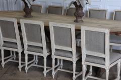 Set of Twelve French Square Back Louis XVI Chairs in Original Paint - 4390200