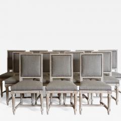 Set of Twelve French Square Back Louis XVI Chairs in Original Paint - 4392421
