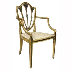 Set of Twelve George III Painted Shield Back Dining Chairs - 3739808