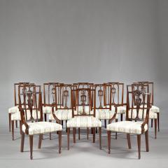 Set of Twelve Hepplewhite Dining Chairs - 51260