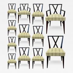 Set of Twelve Mid Century Fully Refinished Dining Chairs - 3571416