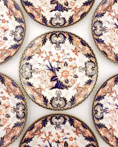 Set of Twelve Royal Crown Derby Plates England circa 1870 - 3531498