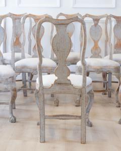Set of Twelve Swedish Rococo Chairs Lindome circa 1760 - 4812270