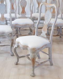 Set of Twelve Swedish Rococo Chairs Lindome circa 1760 - 4812274