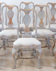 Set of Twelve Swedish Rococo Chairs Lindome circa 1760 - 4812276