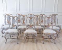 Set of Twelve Swedish Rococo Chairs Lindome circa 1760 - 4812281