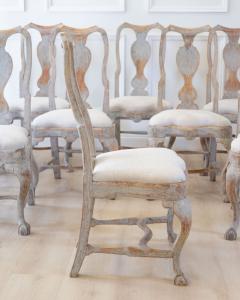 Set of Twelve Swedish Rococo Chairs Lindome circa 1760 - 4812283