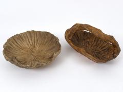 Set of Two Anthroposophical Hand Carved Wood Bowls 1960s - 4527500