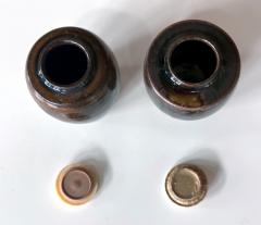 Set of Two Antique Japanese Ceramic Ko Seto Chaires - 4199832