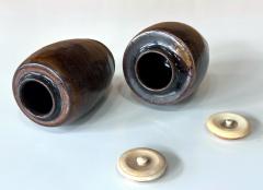 Set of Two Antique Japanese Ceramic Ko Seto Chaires - 4199833