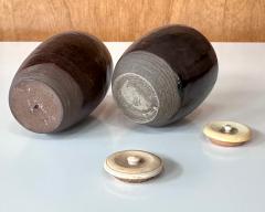 Set of Two Antique Japanese Ceramic Ko Seto Chaires - 4199835