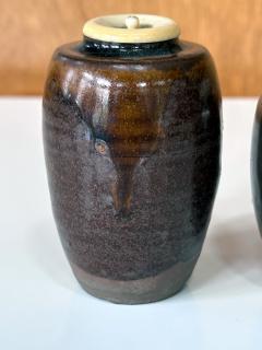 Set of Two Antique Japanese Ceramic Ko Seto Chaires - 4199842
