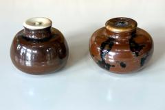 Set of Two Antique Japanese Ceramic Ko Seto Chaires - 4315527