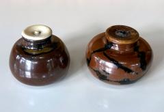 Set of Two Antique Japanese Ceramic Ko Seto Chaires - 4315528