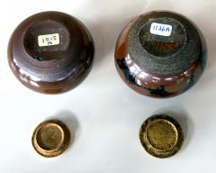 Set of Two Antique Japanese Ceramic Ko Seto Chaires - 4315531