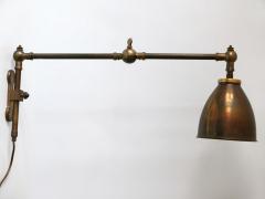 Set of Two Articulated Brass Wall Lamps or Reading Lights 1970s Germany - 2156591