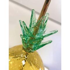 Set of Two Contemporary Italian Ananas Murano Glass Table Lamps - 4302976