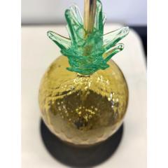 Set of Two Contemporary Italian Ananas Murano Glass Table Lamps - 4302978