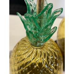 Set of Two Contemporary Italian Ananas Murano Glass Table Lamps - 4302983