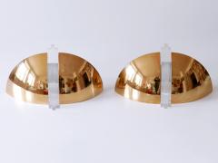 Set of Two Elegant Gilt Brass Lucite Sconces or Wall Lights Germany 1980s - 3359075