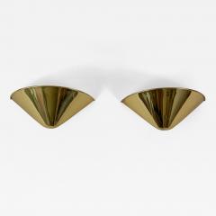 Set of Two Elegant Mid Century Modern Brass Sconces or Wall Lights Germany 1970s - 4758746