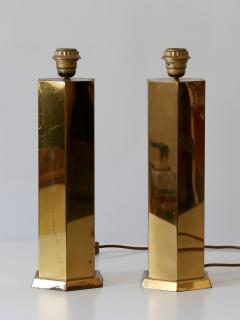 Set of Two Elegant Mid Century Modern Brass Table Lamps Germany 1950s - 2231560