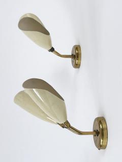 Set of Two Elegant Mid Century Modern Sconces or Wall Lamps Italy 1950s - 4734882