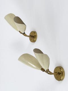 Set of Two Elegant Mid Century Modern Sconces or Wall Lamps Italy 1950s - 4734883