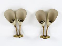 Set of Two Elegant Mid Century Modern Sconces or Wall Lamps Italy 1950s - 4734884