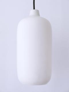 Set of Two Elegant Scandinavian Opaline Glass Pendant Lamps 1960s - 3250007