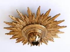 Set of Two Exceptional Mid Century Modern Sunburst Flush Mounts or Sconces 1950s - 4043901