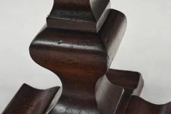 Set of Two Handcrafted Wood Side Tables Europe 1970s - 3577915