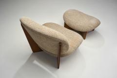 Set of Two Lounge Chairs with Footstools Europe Late 20th Century - 4148953