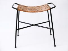 Set of Two Lovely Mid Century Modern Rattan Stools Germany 1960s - 3250245