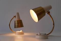 Set of Two Mid Century Modern Bedside Table Lamps or Wall Lights 1950s - 1804943