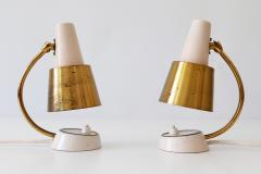 Set of Two Mid Century Modern Bedside Table Lamps or Wall Lights 1950s - 1804945