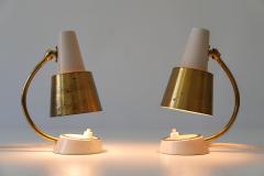 Set of Two Mid Century Modern Bedside Table Lamps or Wall Lights 1950s - 1804946