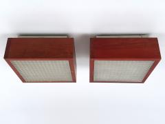 Set of Two Mid Century Modern Pine Wood Flush Mount or Ceiling Lamp Sweden 1970s - 4541108