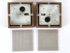 Set of Two Mid Century Modern Pine Wood Flush Mount or Ceiling Lamp Sweden 1970s - 4541111