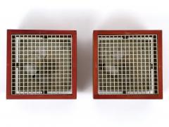 Set of Two Mid Century Modern Pine Wood Flush Mount or Ceiling Lamp Sweden 1970s - 4541112