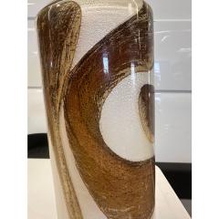 Set of Two Milky White Gold and Amber Murano Glass Table Lamps - 4302693