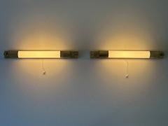 Set of Two Rare Art Deco Bauhaus Bedside Sconces or Wall Lamps Germany 1950s - 4472466