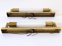 Set of Two Rare Art Deco Bauhaus Bedside Sconces or Wall Lamps Germany 1950s - 4472472
