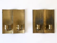 Set of Two Rare Elegant Mid Century Modern Brass Sconces Germany 1950s - 4472494
