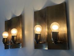 Set of Two Rare Elegant Mid Century Modern Brass Sconces Germany 1950s - 4472496