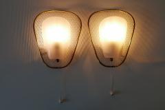 Set of Two Rare Elegant Mid Century Modern Sconces or Wall Lamps Germany 1950s - 3478054