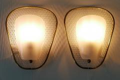 Set of Two Rare Elegant Mid Century Modern Sconces or Wall Lamps Germany 1950s - 3478055
