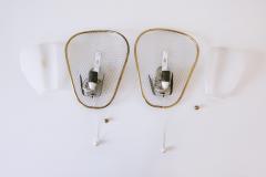 Set of Two Rare Elegant Mid Century Modern Sconces or Wall Lamps Germany 1950s - 3478063