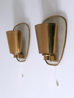 Set of Two Rare Highly Decorative Mid Century Modern Sconces Germany 1950s - 3998701