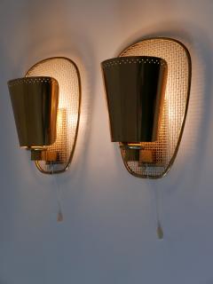 Set of Two Rare Highly Decorative Mid Century Modern Sconces Germany 1950s - 3998702